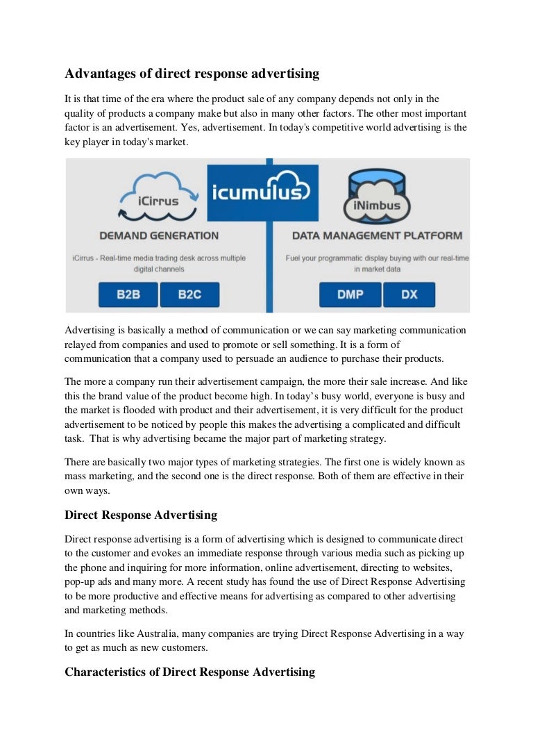 Direct marketing is an effective way of advertising or not Direct marketing is an effective way of advertising or not
